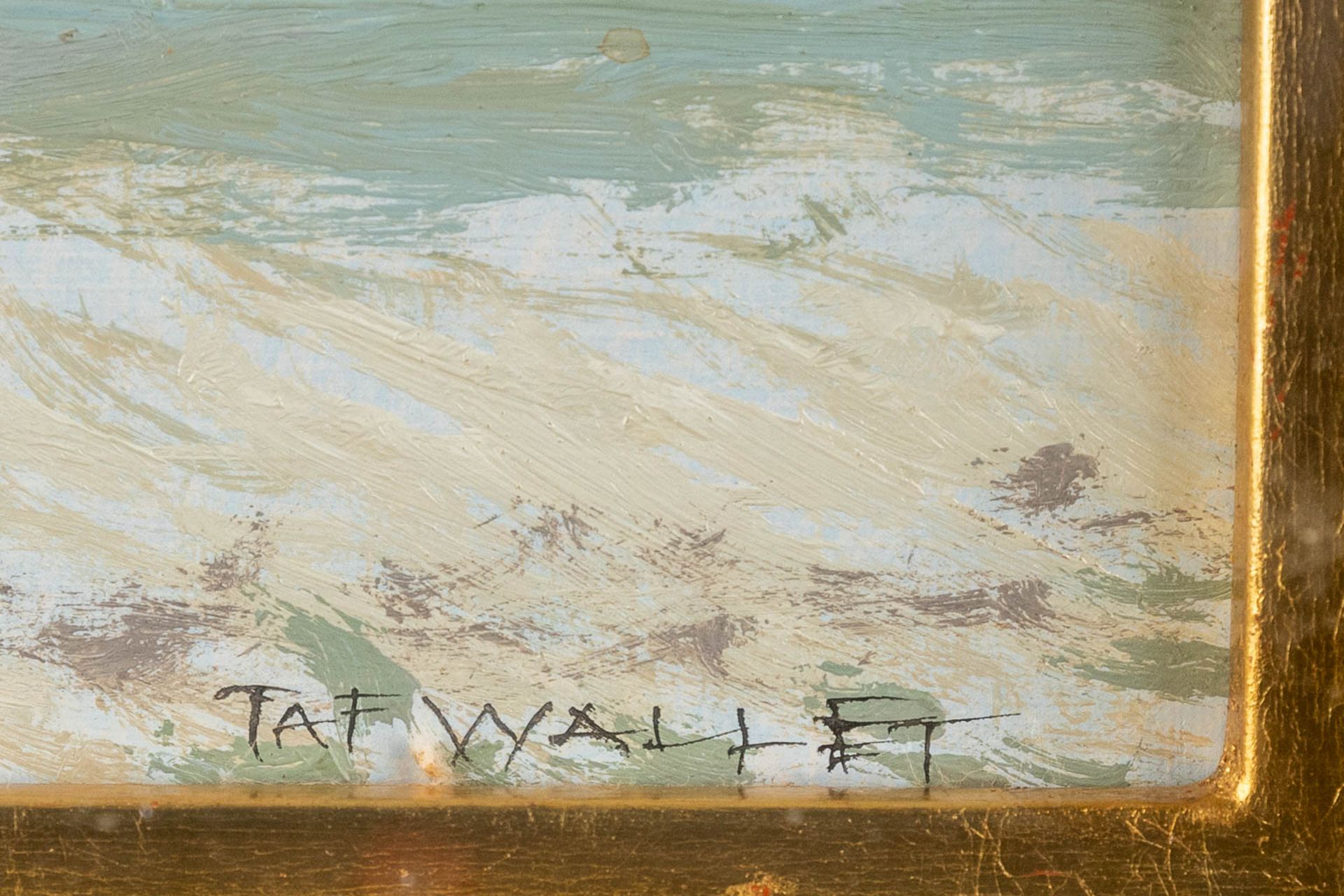 Taf WALLET (1902-2001) 'Basse Marée a l'extrme' oil on panel. (W: 17 x H: 23 cm) - Image 4 of 6