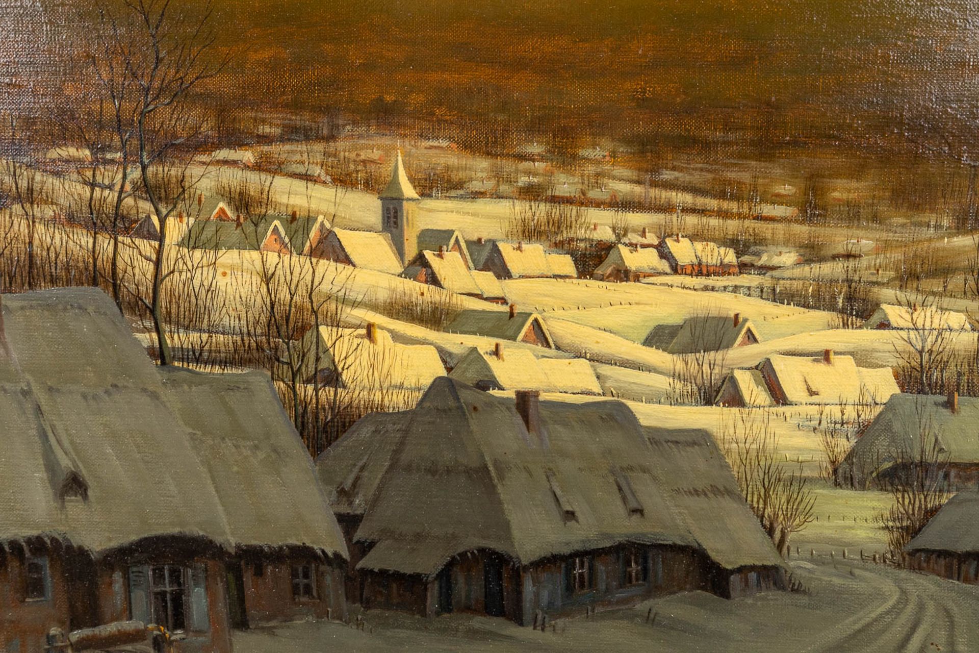 Bernard DE BRUYN (1923) 'Winter Landscape' oil on canvas. (W: 60 x H: 50 cm) - Image 4 of 8