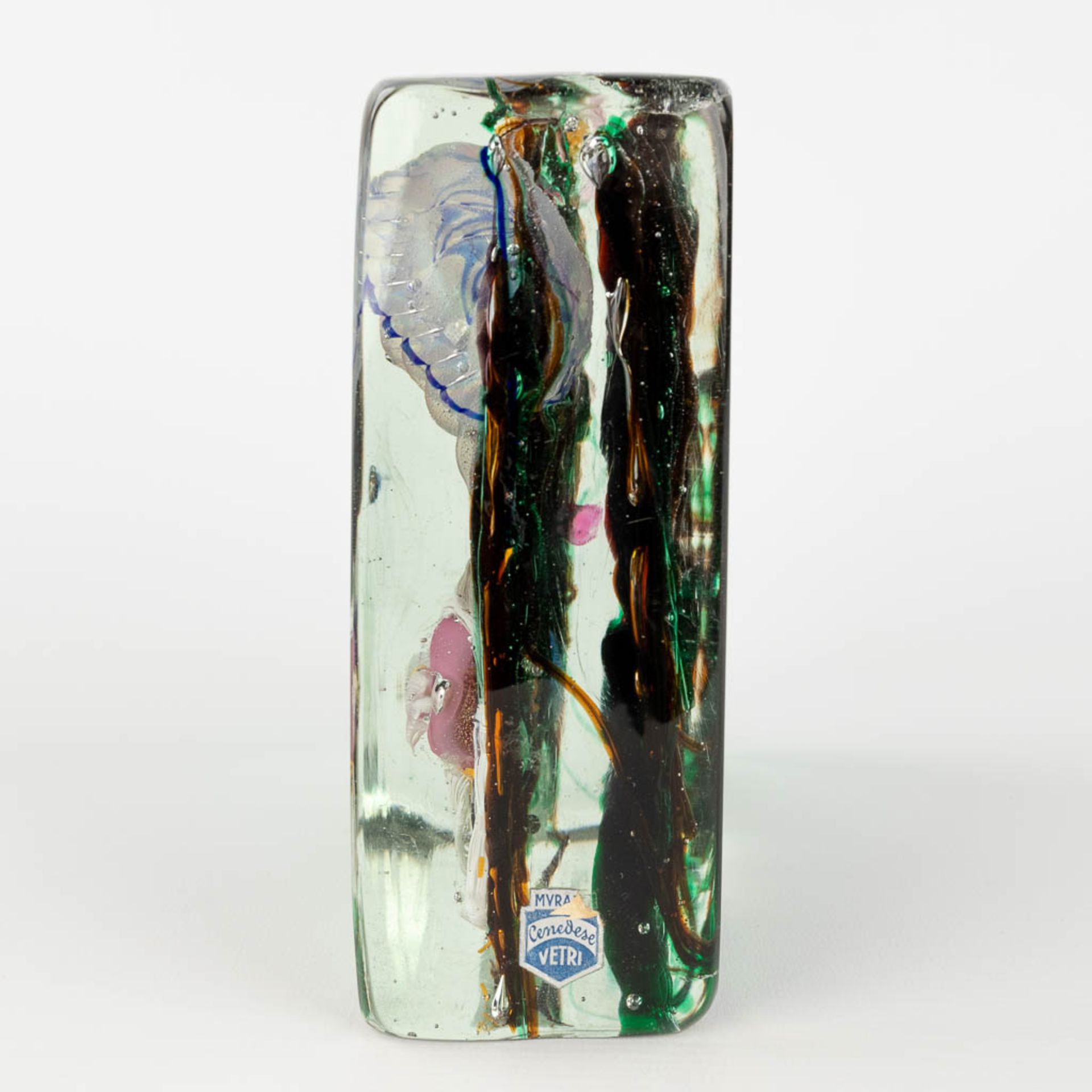 Vetri Cenedese Murano, a vintage aquarium, glass. (L: 6,5 x W: 18 x H: 16,5 cm) - Image 6 of 14