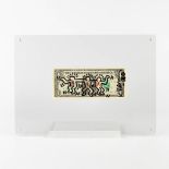 Keith HARING (1958-1990)(attr.) Signed 1 dollar bill (1988). (W: 15,6 x H: 6,5 cm)
