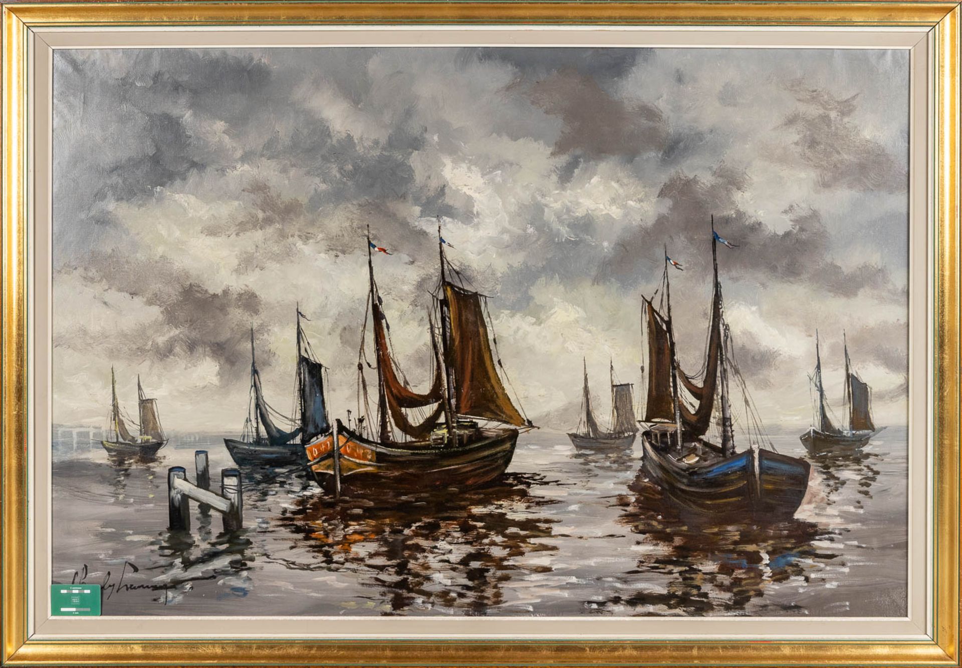 Ämile LAMMERS (1914-1990) 'Marine' oil on canvas. (W: 150 x H: 100 cm) - Bild 2 aus 8