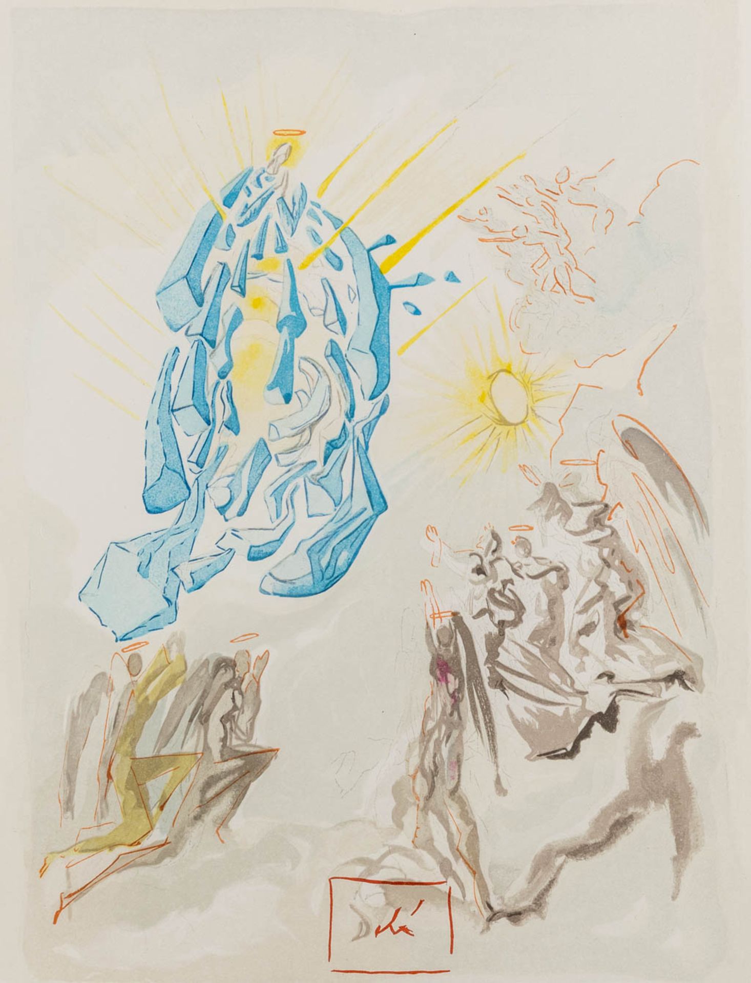 Salvador DALI (1904-1989) 'Dante Alegieri: Divine Comedy', a set of 8 prints. (W: 29 x H: 29 cm) - Image 10 of 18