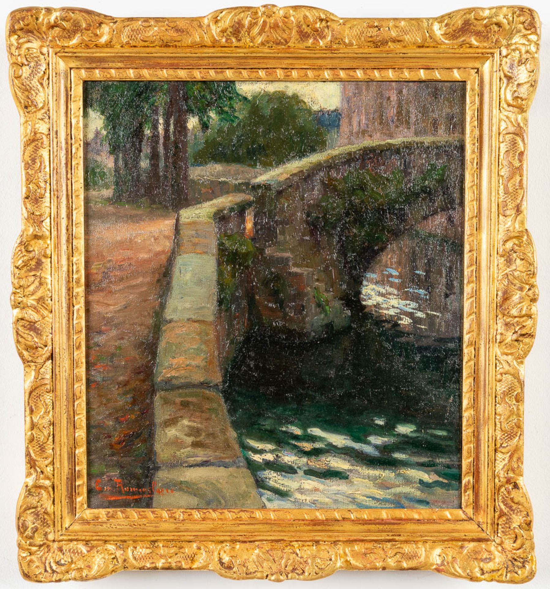 Emile ROMMELAERE (1873-1961) 'Groenerei' oil on canvas. (W: 40 x H: 45 cm) - Image 6 of 6