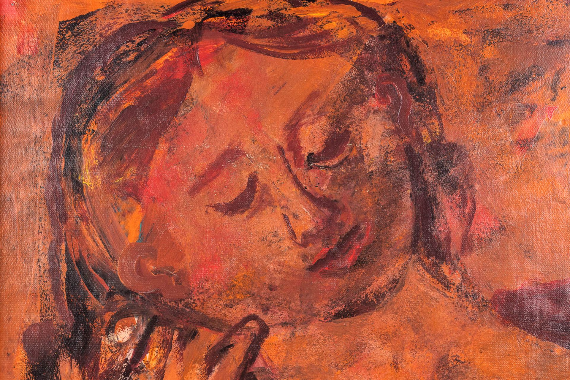 Constant LAMBRECHT (1915-1993) 'Nude' oil on canvas. (W: 60 x H: 88 cm) - Image 4 of 7