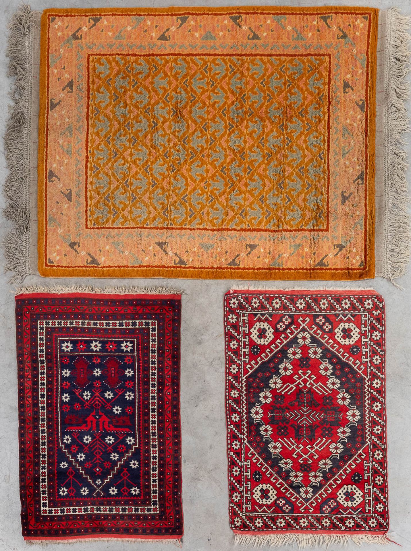 A collection of 3 Oriental hand-made carpets. Turkey. (L: 185 x W: 140 cm)