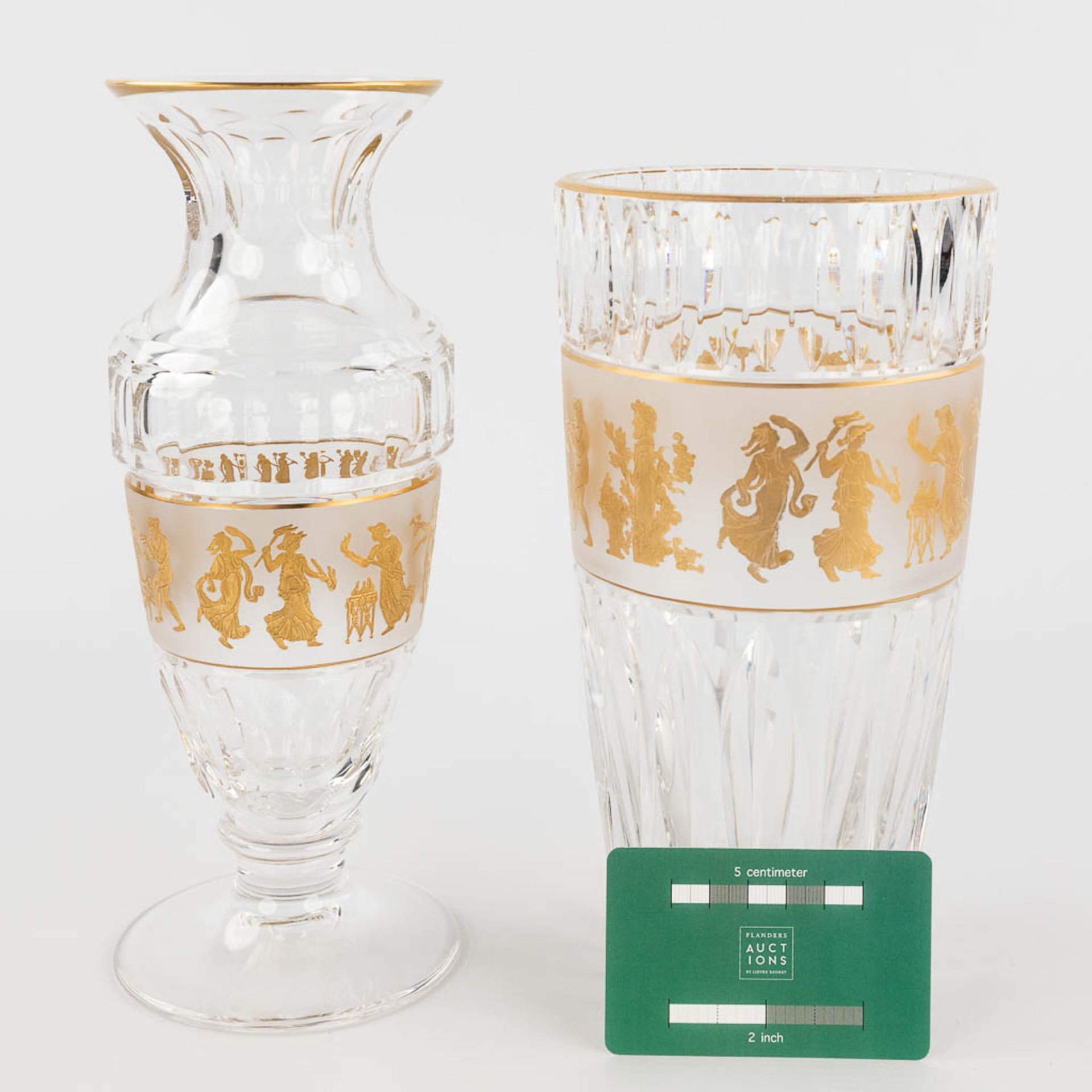 Val Saint Lambert, a collection of 32 crystal vases, 'La Dance De Flore' . (H: 22,5 x D: 12 cm) - Bild 2 aus 16