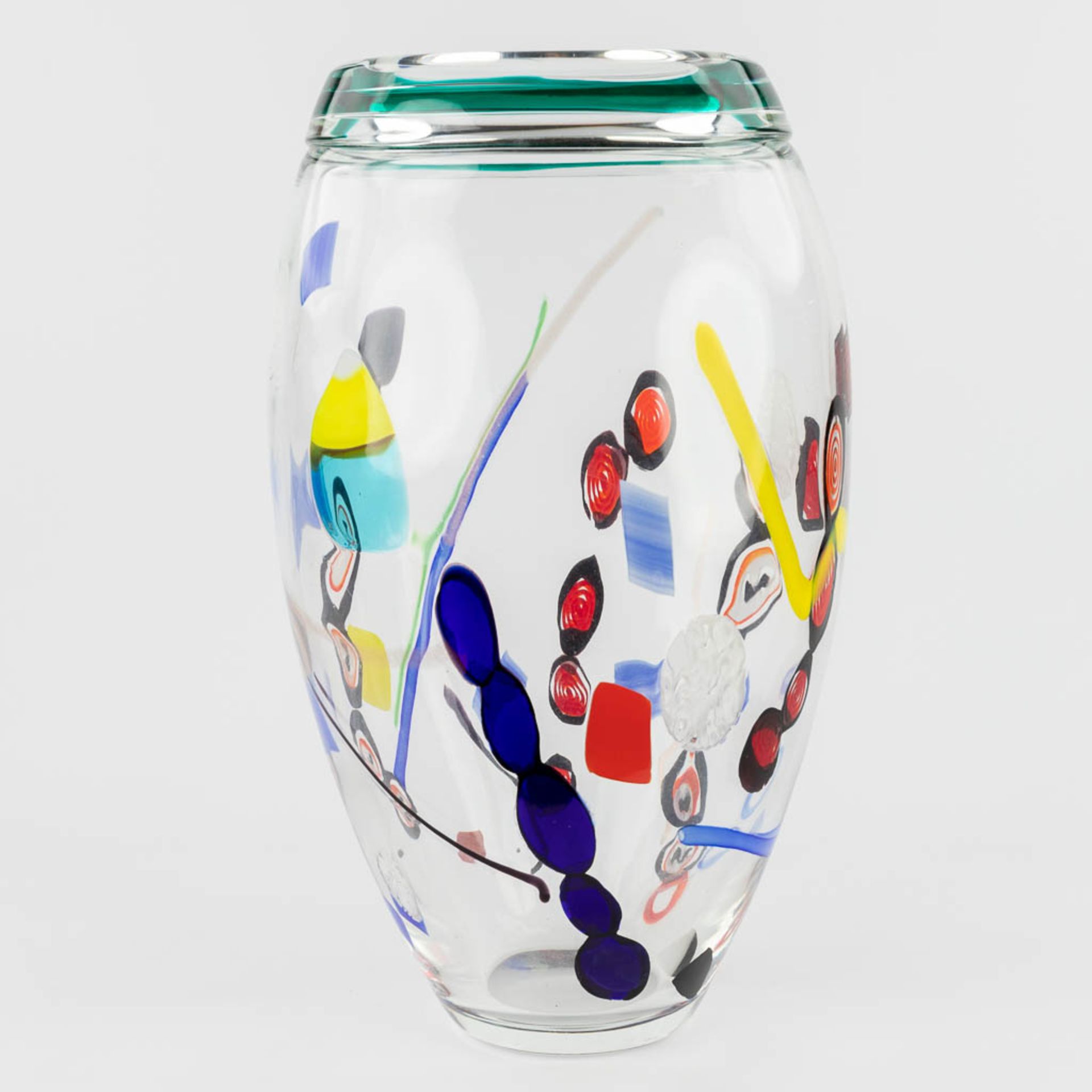 Seguso e Barovier, a large vase, glass art and made in Murano, Italy. (L: 23 x W: 27 x H: 45 cm) - Image 10 of 17