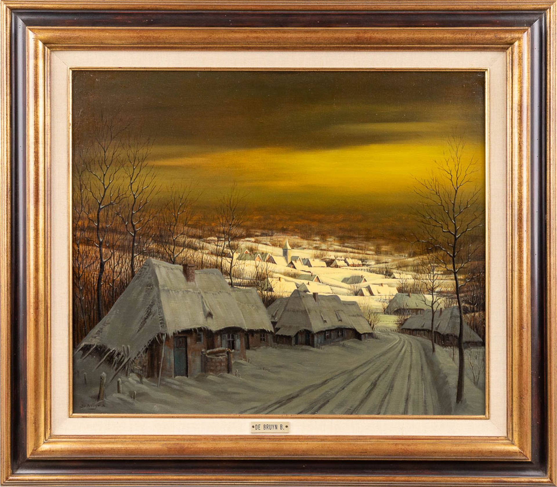 Bernard DE BRUYN (1923) 'Winter Landscape' oil on canvas. (W: 60 x H: 50 cm) - Image 3 of 8