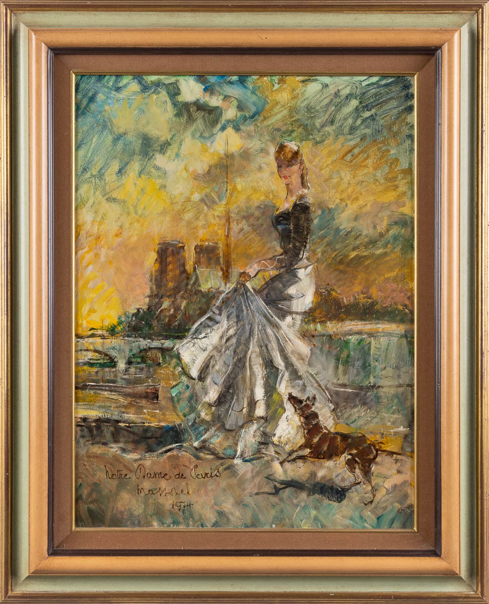 Armand MASSONET (1892-1979) 'Notre Dame De Paris' oil on canvas, 1974. (W: 46 x H: 62 cm) - Image 3 of 7