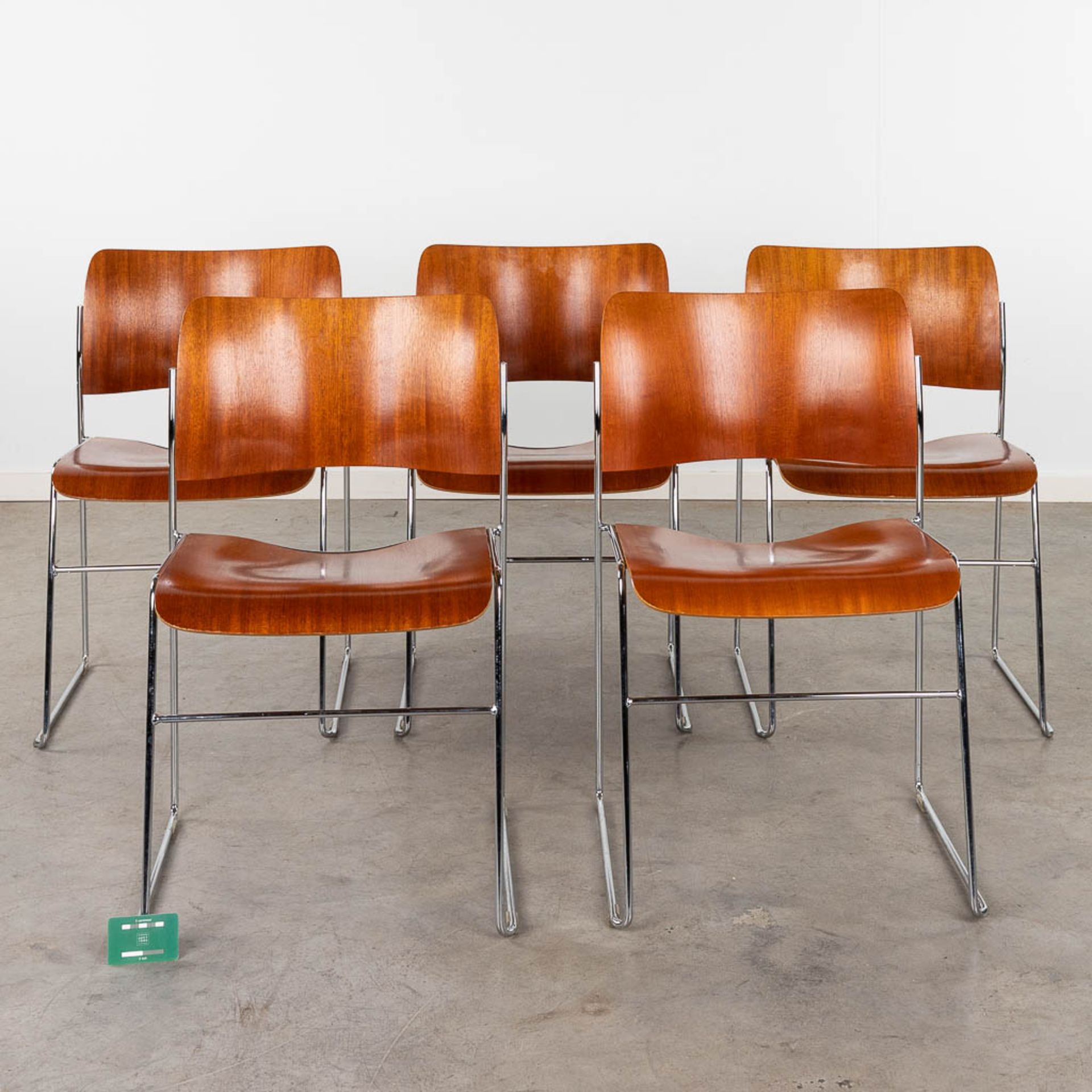 David Lincoln ROWLAND (1924-2010) '40/4 chair' for HOWE classic. A set of 5 chairs. (L: 50 x W: 49 x - Image 2 of 13