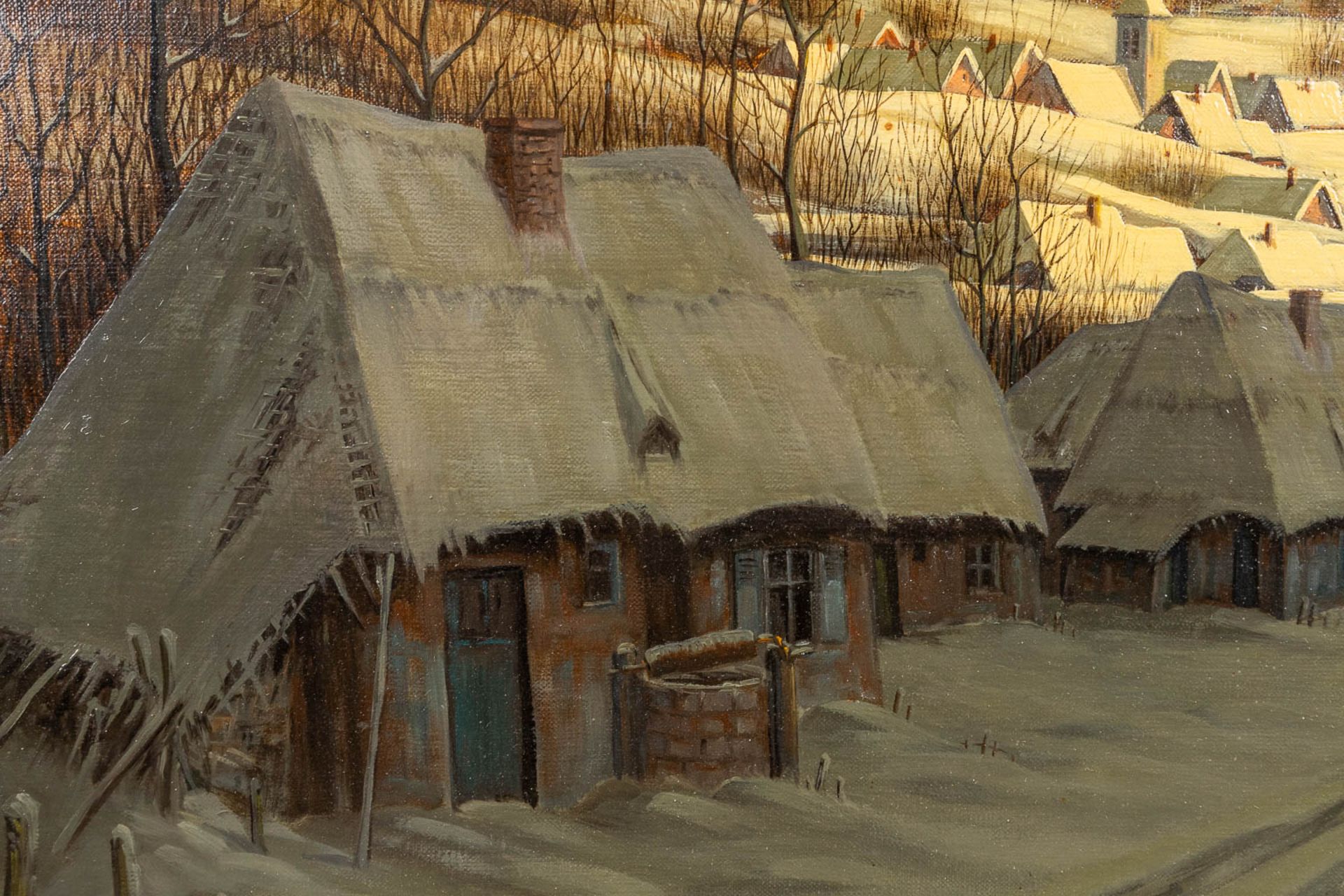 Bernard DE BRUYN (1923) 'Winter Landscape' oil on canvas. (W: 60 x H: 50 cm) - Image 5 of 8
