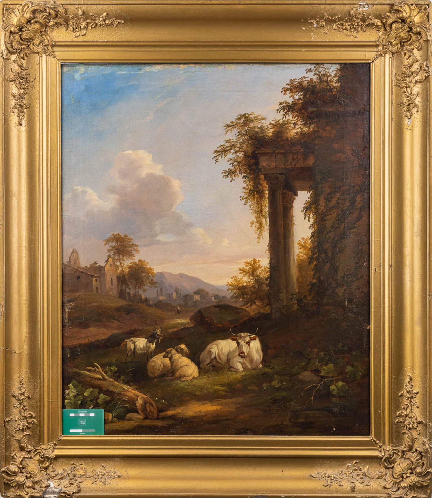 Albertus Gerardus BILDERS (1838-1865)(attr.) 'Landscape with cows' oil on canvas. (W: 63 x H: 76 cm) - Image 2 of 12