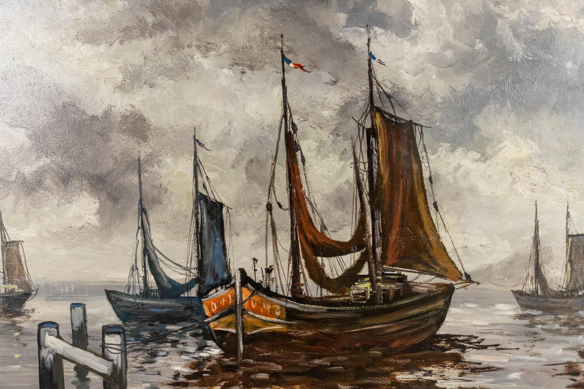 Ämile LAMMERS (1914-1990) 'Marine' oil on canvas. (W: 150 x H: 100 cm) - Bild 4 aus 8