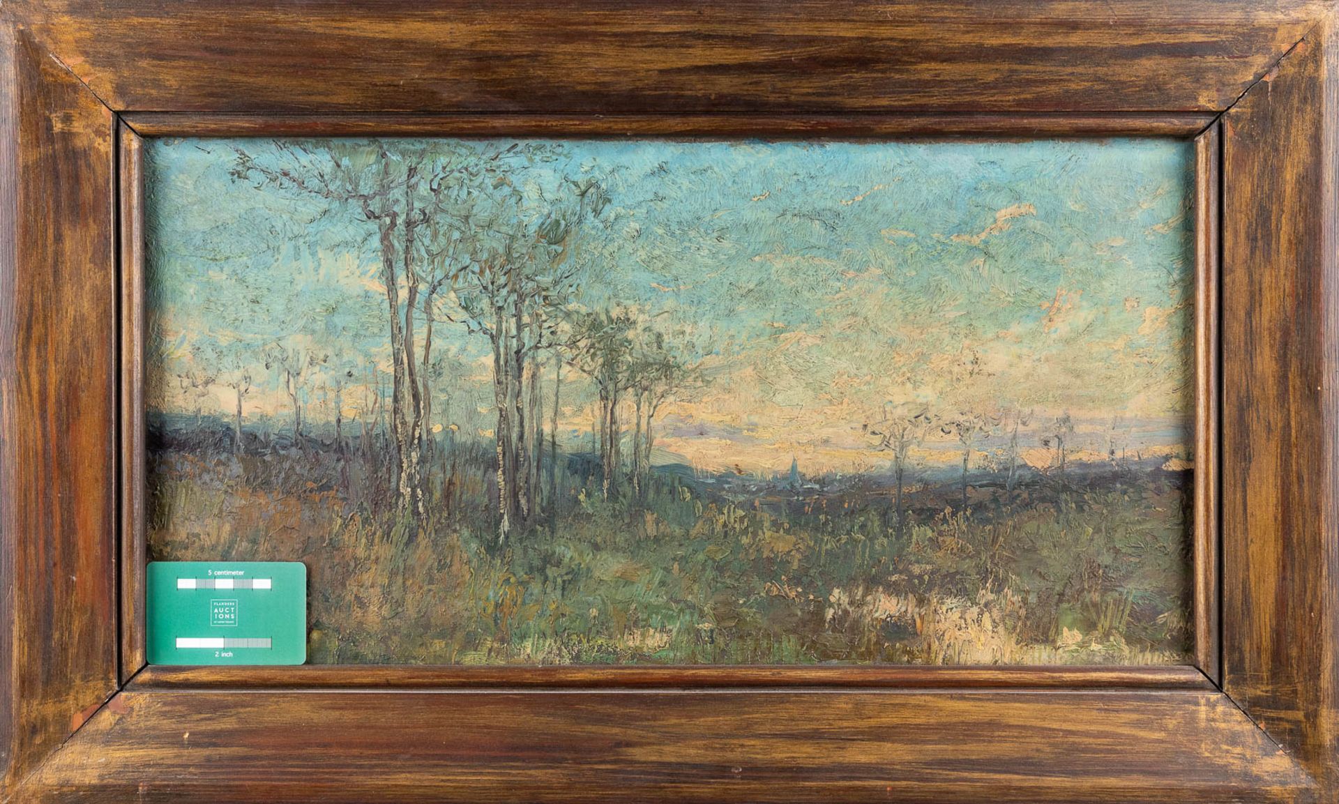 Edouard VERSCHAFFELT (1874-1955) 'Calme Du Soir' oil on canvas. (W: 58,5 x H: 30 cm). (W: 58,5 x H: - Image 2 of 8