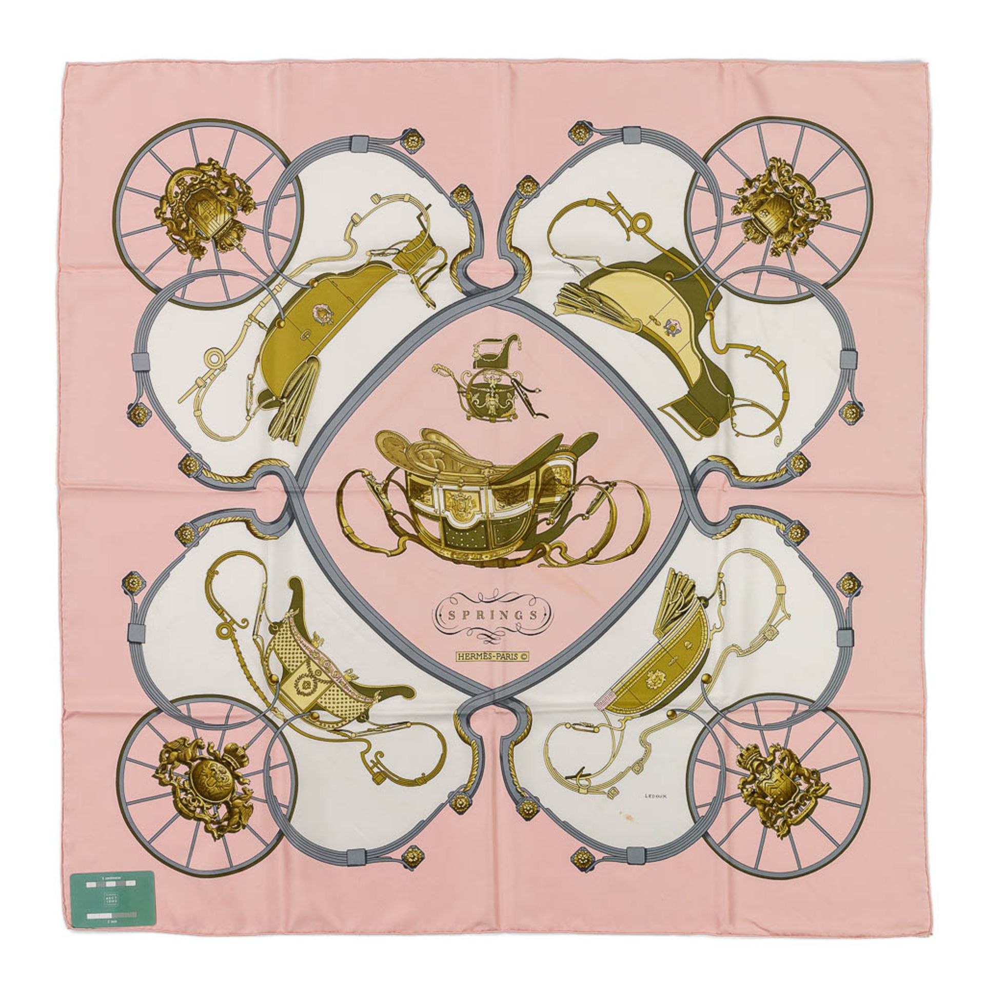Hermès Paris, a silk scarf, 'Spring'. (L: 88 x W: 88 cm) - Image 2 of 17