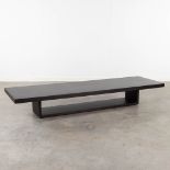 Cassina, a coffee table, ebonised wood. Not signed. (L: 200 x W: 60 x H: 30 cm)