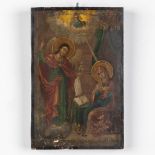 An Eastern European Icon 'the Annunciation by GabriÔl', oil on panel. (W: 30 x H: 46 cm)