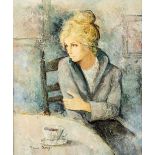 Bernard CHAROY (1931) 'Coffee' oil on canvas. (W: 51 x H: 82 cm)