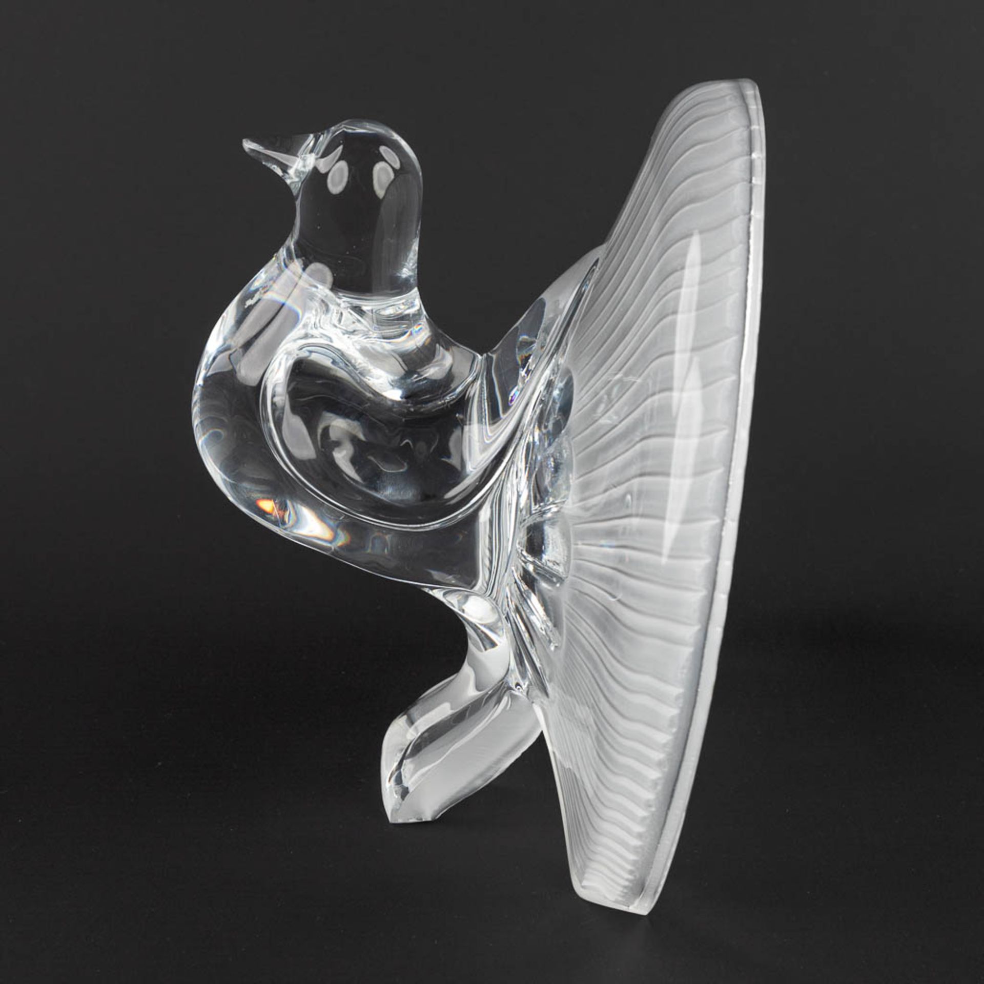 Daum Nancy France, a peacock. 20th C. (L: 13 x W: 20,5 x H: 18 cm) - Image 6 of 13