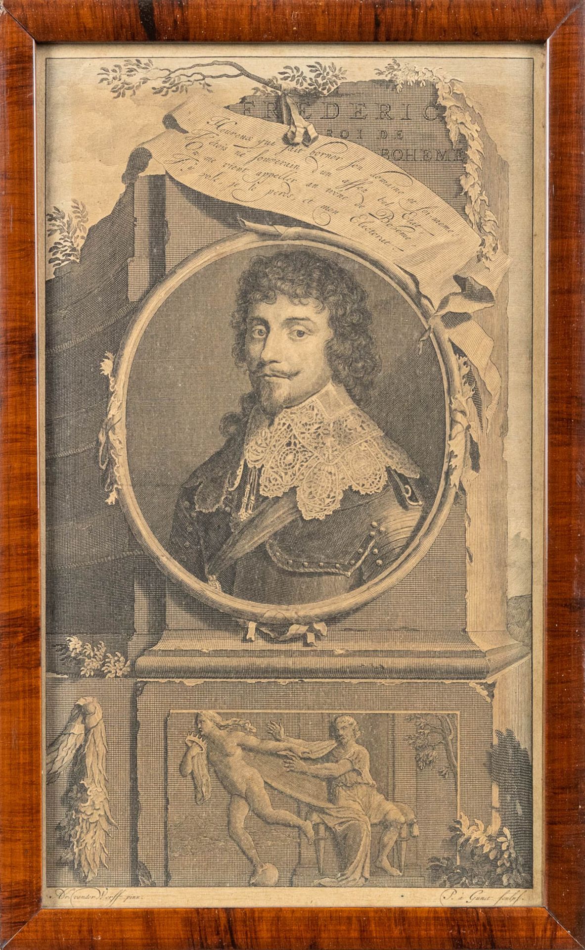 A collection of 22 frames with antique engravings of noble men and women, 18th/19th century. (W: 28 - Image 15 of 25