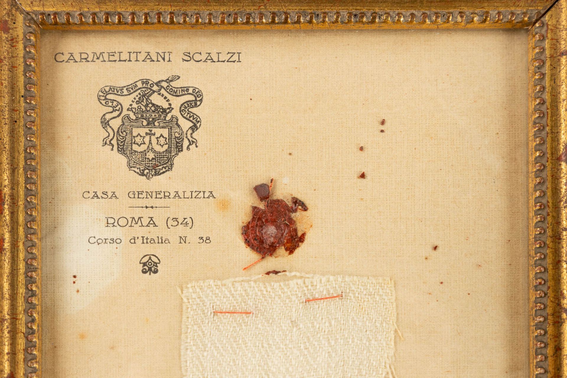 A vintage Relic, 'De Tunica Interiori Qua Usa Fuit In Vita B. Teresia Margarita a s. Corve Jesu. V.' - Image 3 of 7