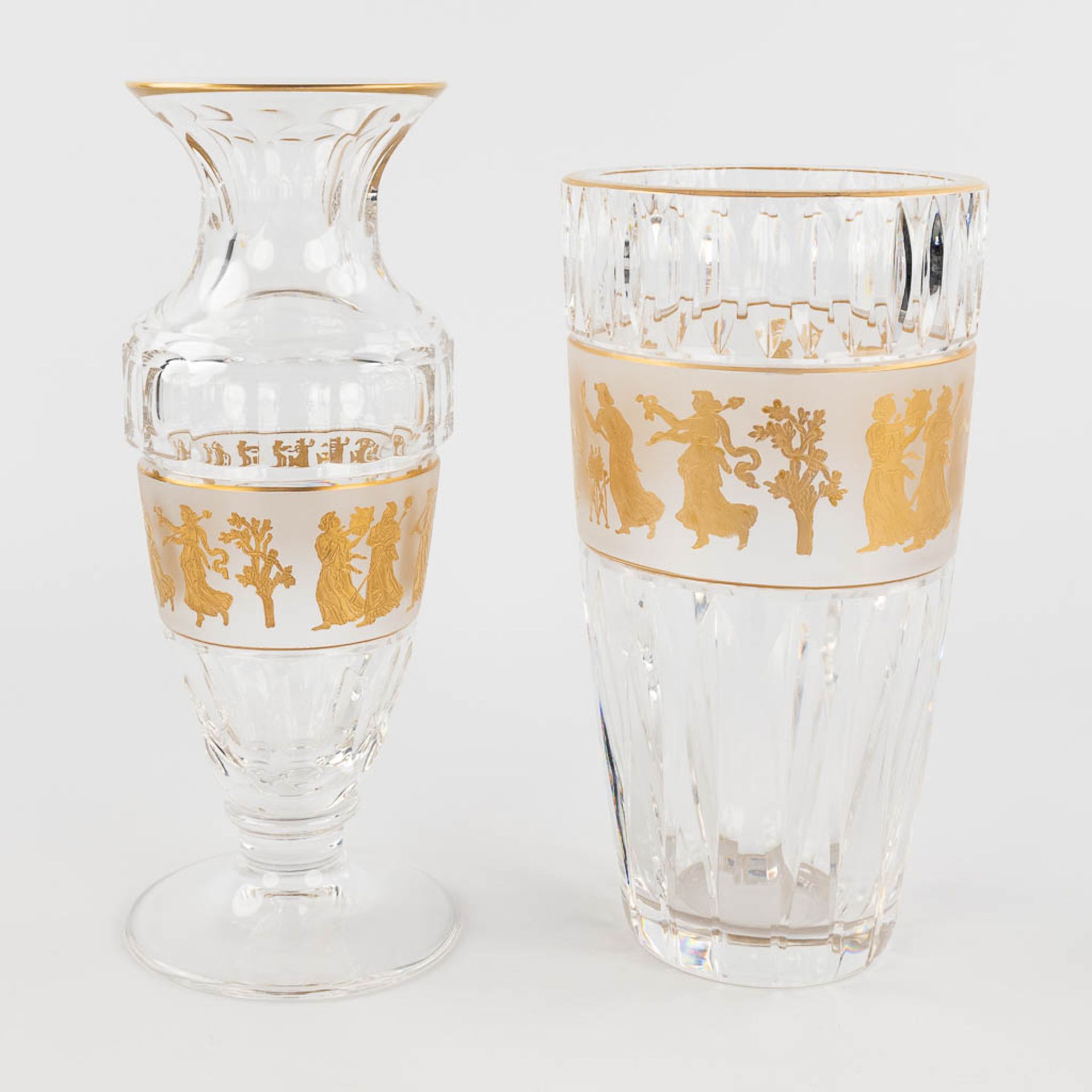 Val Saint Lambert, a collection of 32 crystal vases, 'La Dance De Flore' . (H: 22,5 x D: 12 cm) - Bild 5 aus 16