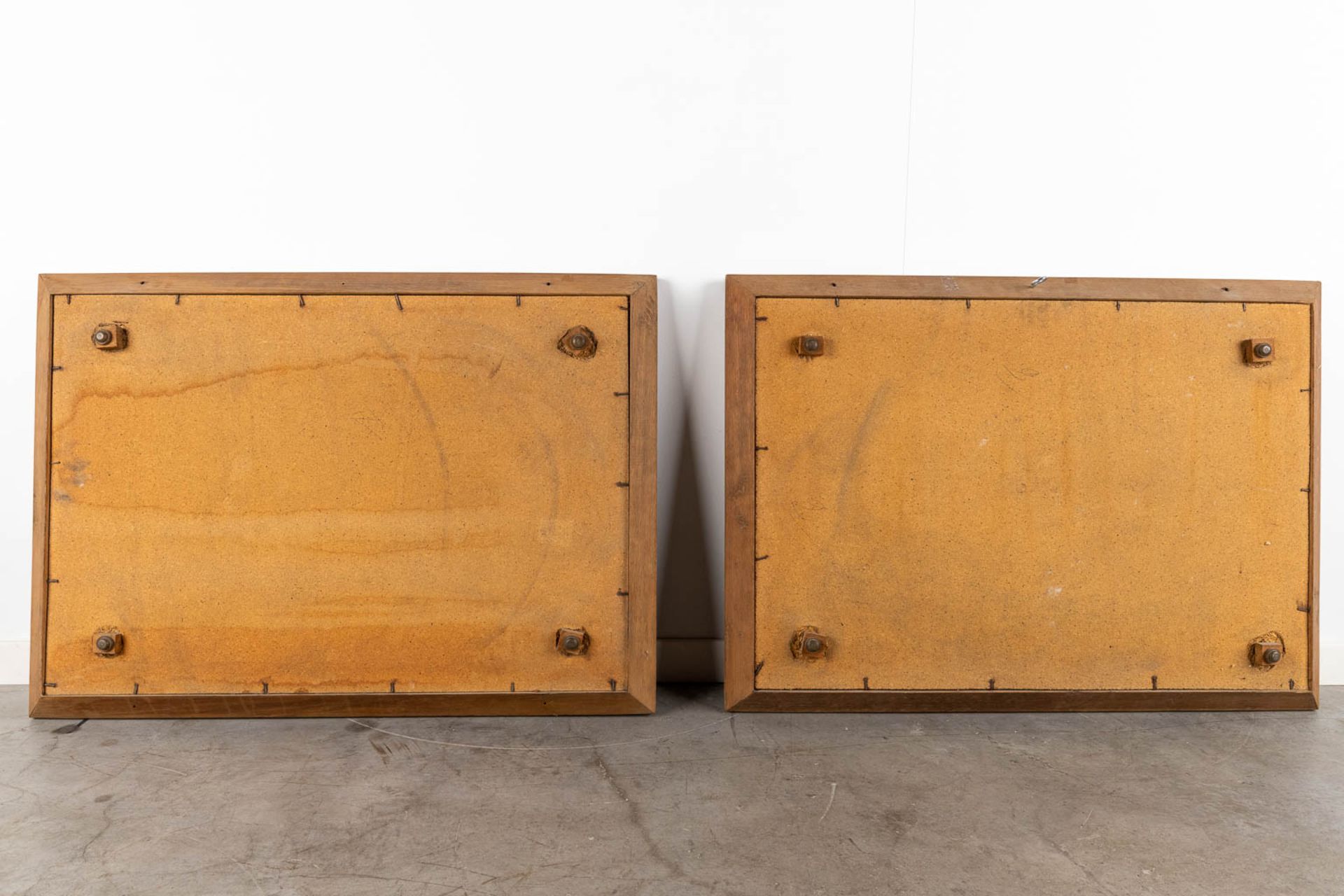 A pair of panels with religious scnes. Circa 1950. (W: 90 x H: 64 cm) - Image 12 of 12