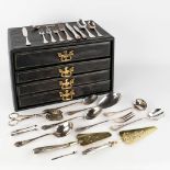 Christofle 'Marley' a 128-piece silver-plated cutlery set in a chest with drawers. (L: 29 x W: 45 x