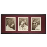 Black and White Photographic Triptych of a 1920s/30s Belle