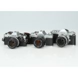 A Selection of Three 35mm SLR Cameras,
