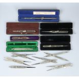 Collection of 12 Sets of Draftsman's Proportional Dividers,