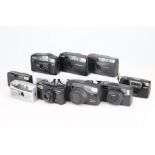 A Selection of Nine 35mm Compact Cameras,