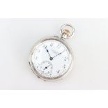 A Lady's Continental Crown Wind Open Faced Fob Watch
