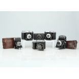 A Mixed Selection of Six Folding Cameras,