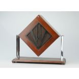 An Art Deco Walnut and Chromium-plated Audio Speaker