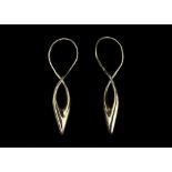 A Pair of 9 ct Gold Helix Twist Earrings
