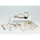 A Collection of Silver and Costume Jewellery