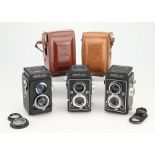 Three Sem Semflex TLR Cameras,