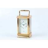 A Late 20th Century St James Lacquered Brass Carriage Clock