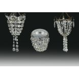 Three Lead Crystal Drop Chandeliers