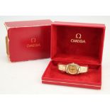 An Omega Automatic Seamaster Lady's Gold Plated Wristwatch
