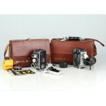 Two Bolex 8mm Clockwork Cine Cameras,