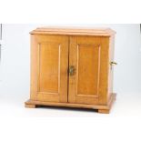A Large Victorian Oak Collectors Cabinet,
