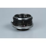 A Nikon Nippon Kogaku W-Nikkor f/3.5 35mm Lens,