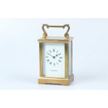 A 20th Century Lacquered Brass Carriage Clock