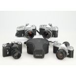 A selection of Four 35mm SLR Cameras,