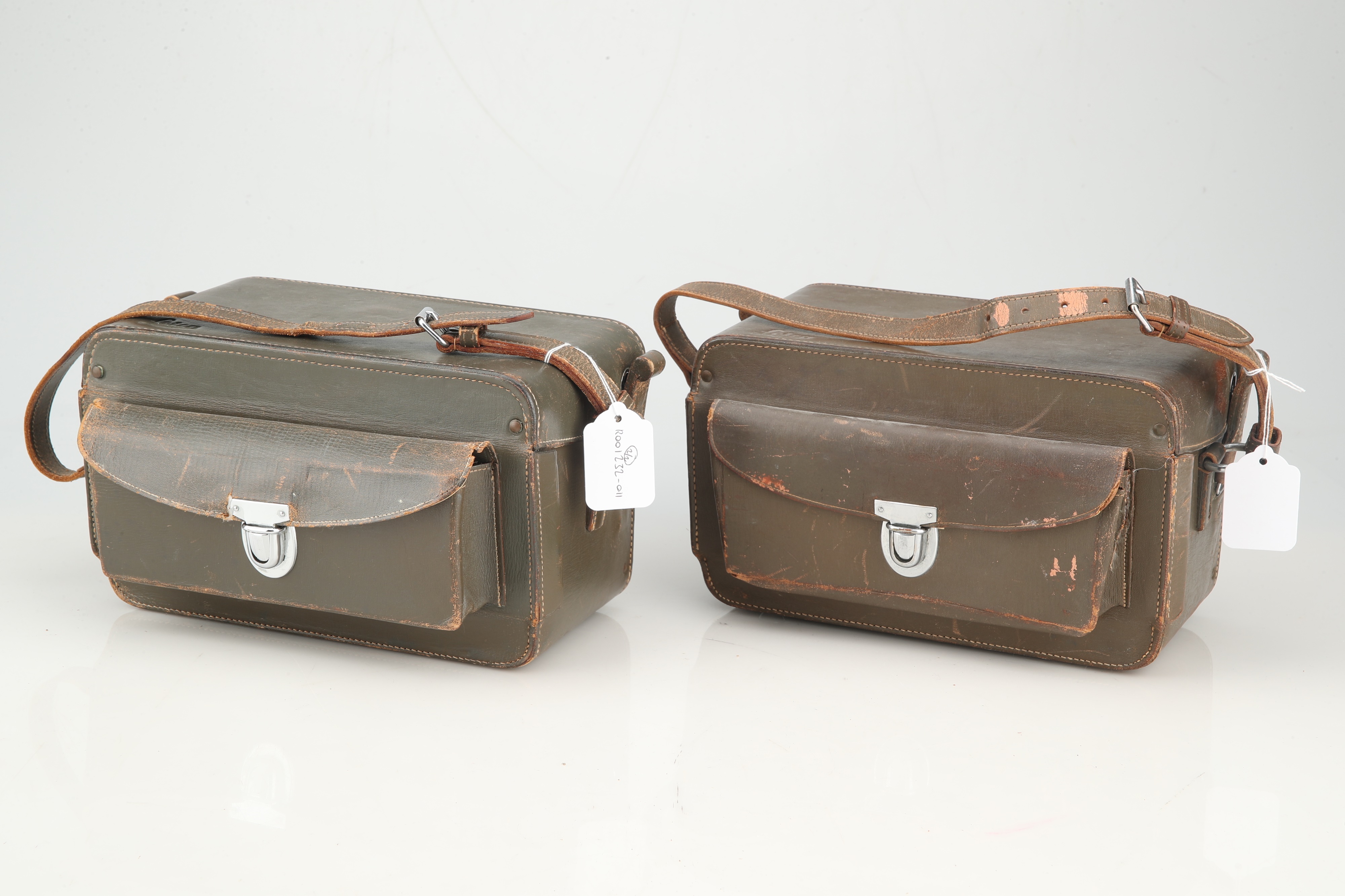 Two Leica Green Universal Carrying Cases,