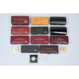 A Collection of Micrometer and Test Microscope Slides,