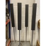 A Set of Four Sony Pole Speakers,