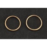 Two 9 ct Gold Wedding Ba`nds,